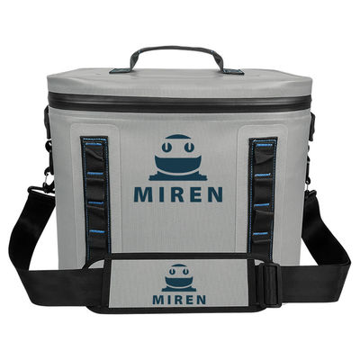 ライトグレー 30 はキャンプのピクニック OEM ODM のために防水する柔らかい側面のクーラーをすることができます