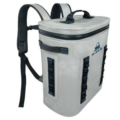 防水バックパック ソフト クーラー ライト グレー 20L 容量 TPU 素材