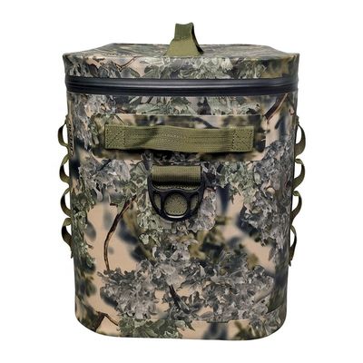 防水 20l クーラー バックパック、キャンプ ハイキングのためのカモフラージュの柔らかい側面のあるクーラー