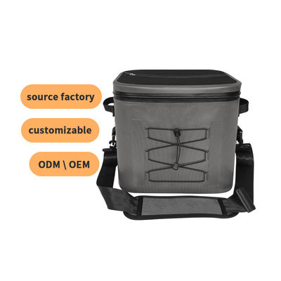 正方形 24 は屋外活動 OEM ODM のためのクーラー バッグの暗い灰色色をすることができます