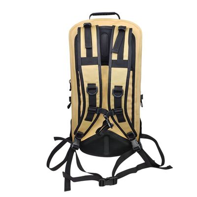 黄色の 25l ハイキング リュックサック、防水ハイキング バックパック TPU 840D 材料