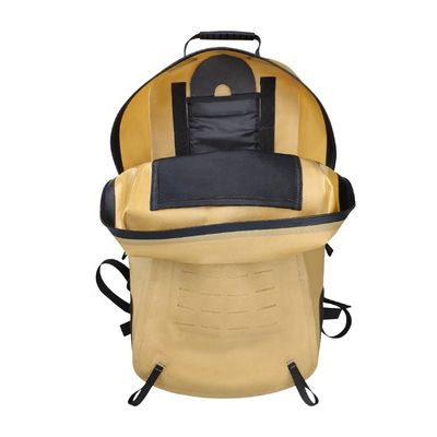 黄色の 25l ハイキング リュックサック、防水ハイキング バックパック TPU 840D 材料