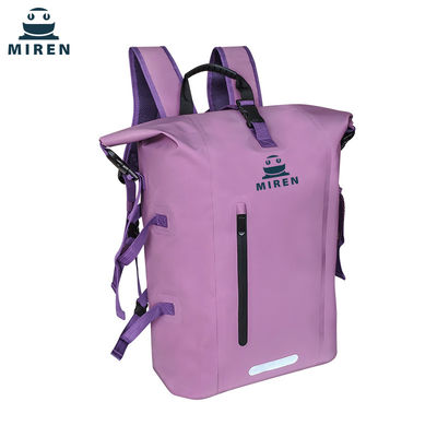 500D PVC 材料防水ドライ バッグ バックパック紫色 30L 容量
