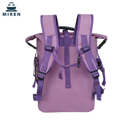 500D PVC 材料防水ドライ バッグ バックパック紫色 30L 容量