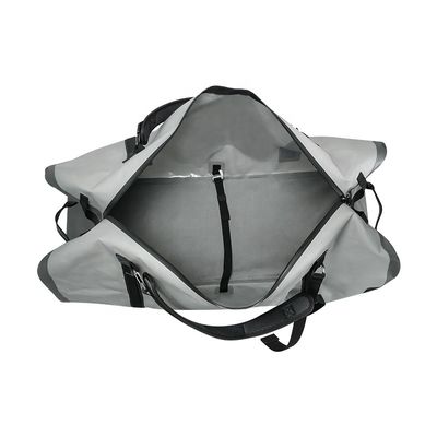 ライトグレー 120L 防水 デュッフルバッグ 露天観光 キャンプ