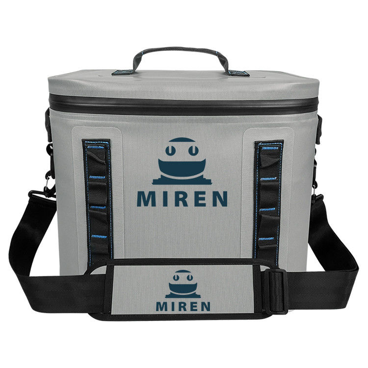 ライトグレー 30 はキャンプのピクニック OEM ODM のために防水する柔らかい側面のクーラーをすることができます